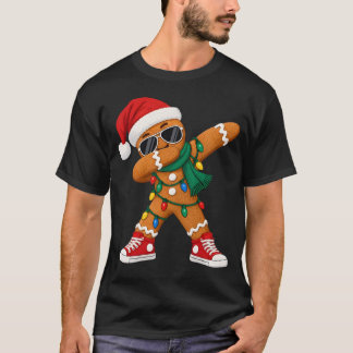 T-shirt Dabbing pain d'épices de Noël Funny Xmas Dab garço