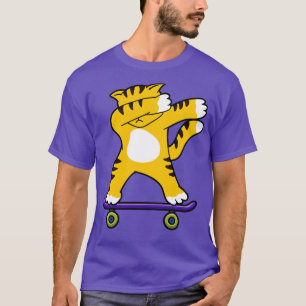 T-shirt Dabbing Patinage Chat Funny Dab Dance Skateboard