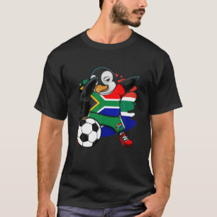 T-shirt Dabbing Penguin Afrique du Sud Fans de football Je