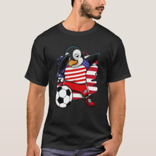 T-shirt Dabbing Penguin America Fans de football Jersey Us
