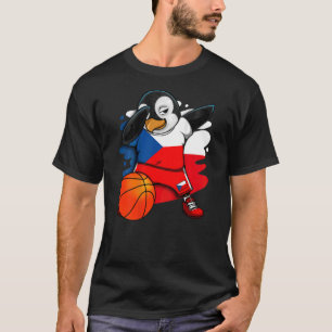 T-shirt Dabbing Penguin Czech Republic Basketball Fans Jer