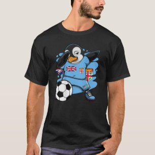 T-shirt Dabbing Penguin Fiji Soccer Fans Jersey Drapeau Fo