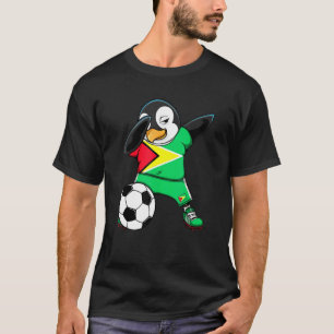 T-shirt Dabbing Penguin Guyana Fans de football Jersey Dra