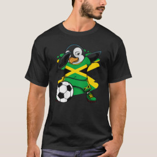 T-shirt Dabbing Penguin Jamaïque Soccer Fans Jersey Footba
