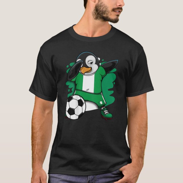 T-shirt Dabbing Penguin Nigeria Fans de football Jersey Fo (Devant)