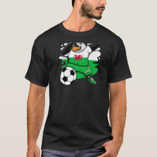 T-shirt Dabbing Penguin Pays de Galles Fans de football Je
