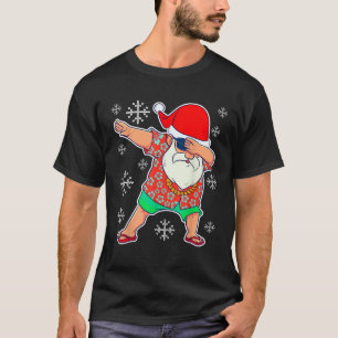 T-shirt Dabbing Père Noël Noël Été Tropical Hawaiian X