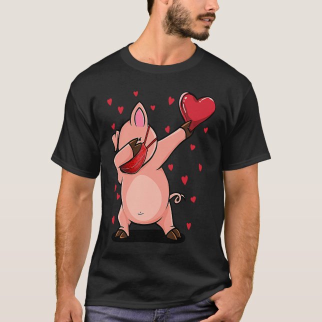 T-shirt Dabbing Pig With Face Mask Hearfts Cadeaux pour Va (Devant)