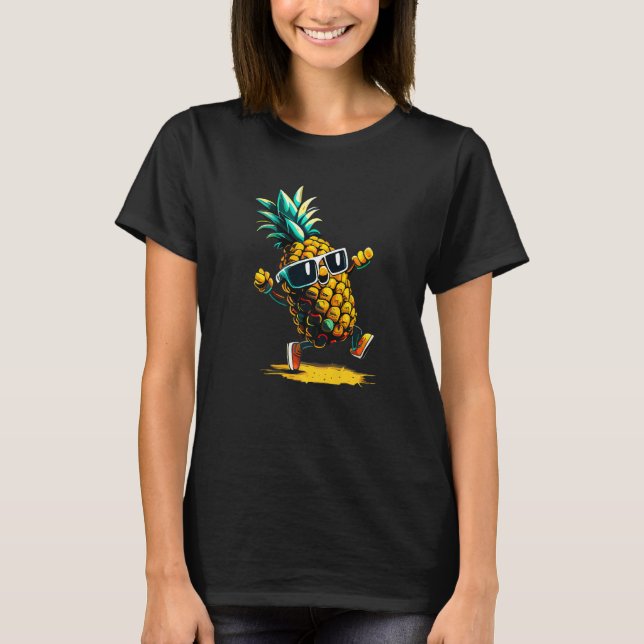 T-shirt Dabbing Pineapple Hawaiian s Tropical Aloha Beache (Devant)