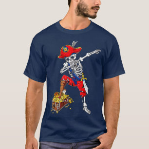 T-shirt Dabbing Pirate Skeleton Dab Kids Halloween Costume