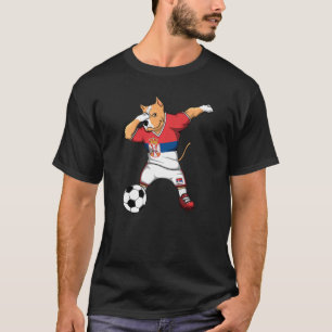 T-shirt Dabbing Pitbull Serbie Fans de foot Maillot Serbe 