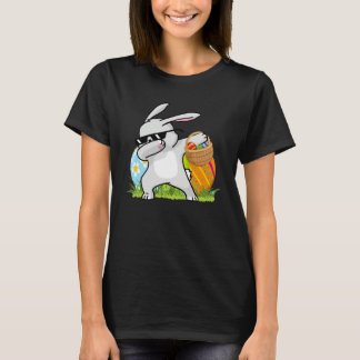 T-shirt Dabbing Rabbit Easter Day Eggs Bunny Dabbing Boys