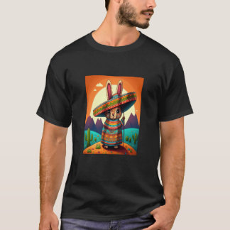 T-shirt Dabbing Rabbit In Mexican Costume Year of The Rabb