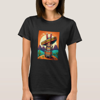 T-shirt Dabbing Rabbit In Mexican Costume Year of The Rabb