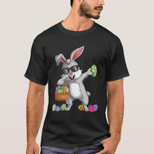 T-shirt Dabbing Rabbit Jour de Pâques Oeufs Dab Garçons Fi