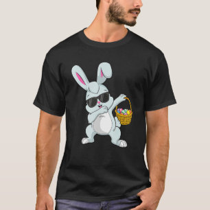 T-shirt Dabbing Rabbit Oeufs de la fête de Pâques Dab Homm