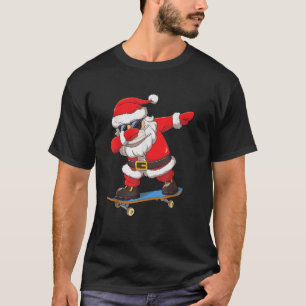 T-shirt Dabbing Santa Claus Enfants Garçons Patinage Skate