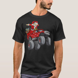 T-shirt Dabbing Santa Claus équitation Monster Camion Garç