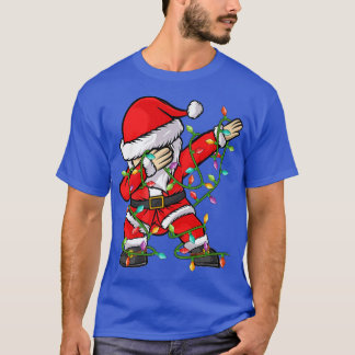 T-shirt Dabbing Santa Claus Flammes Père Noël Noël Da