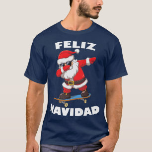 T-shirt Dabbing Santa Claus Joyeux Noël Feliz Navidad