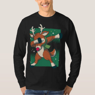 T-shirt Dabbing Santa Claus Reindeer de Noël Rudolph Dab