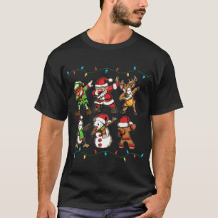 T-shirt Dabbing Santa Claus Snowman Noël Gingembre