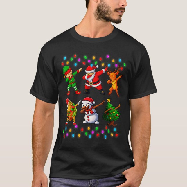 T-shirt Dabbing Santa Elf Friendship Christmas Boys Kids X (Devant)