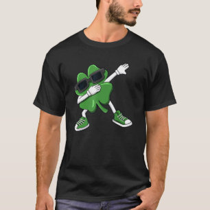 T-shirt Dabbing Shamrock St Patrick's Day Funny Boys Girls