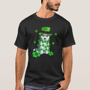 T-shirt Dabbing Siberian Husky St Patrick's Day