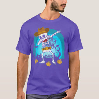 T-shirt Dabbing Skeleton Cowboy Casquette drôle