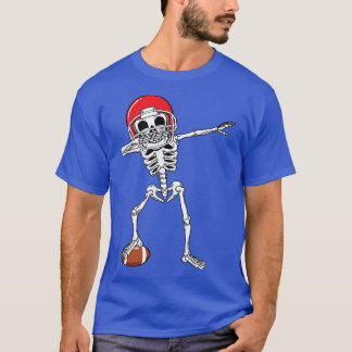 T-shirt Dabbing Skeleton Football Halloween Costume drôle