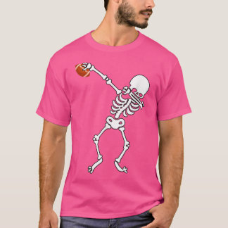 T-shirt Dabbing Skeleton Rubgy Funny Halloween Garçons Enf