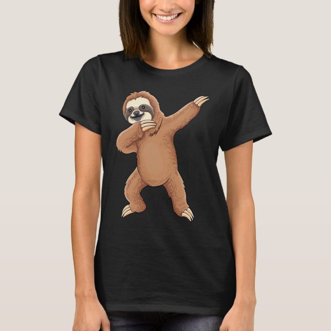 T-shirt Dabbing Sloth Dance Move Dab sloth mignon paresse (Devant)