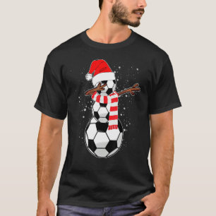 T-shirt Dabbing Snowman Soccer