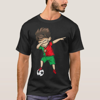 T-shirt Dabbing Soccer Boy Portugal Jersey Portuguese