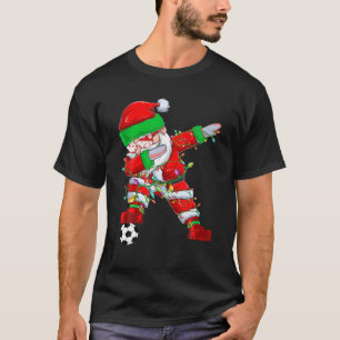 T-shirt Dabbing Soccer Père Noël Funny Xmas Dab Soccer Spo