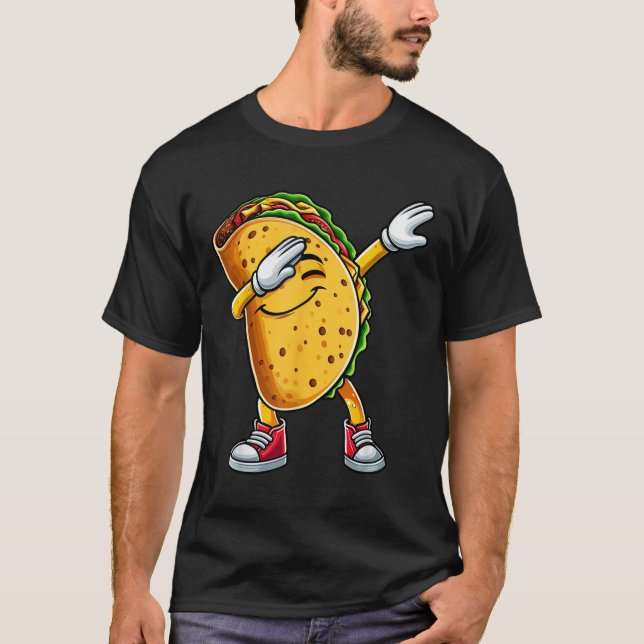 T-shirt Dabbing Taco Cinco De Mayo Drôle Nourriture Mexica (Devant)
