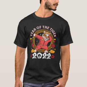 T-shirt Dabbing Tiger Année Du Tigre Joyeux Chinois Nouvea
