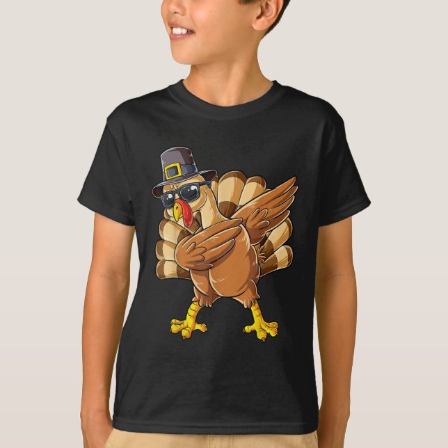 T-shirt Dabbing Turquie Bon thanksgiving Merci à la Turqui (Devant)