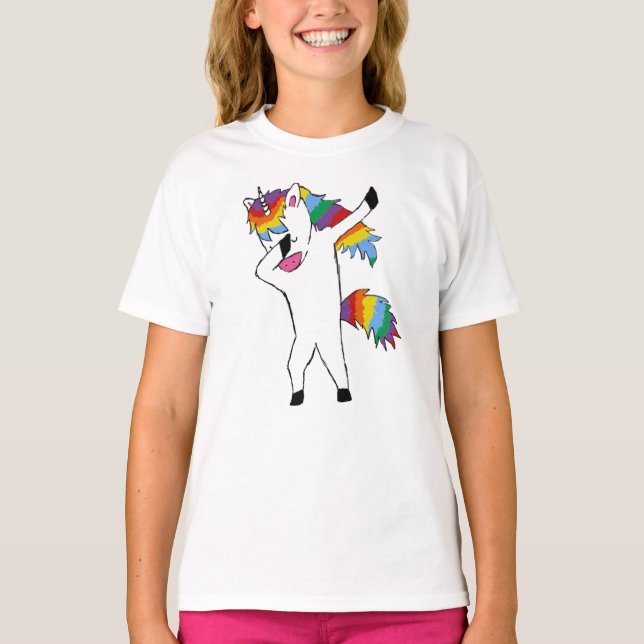 T-shirt Dabbing Unicorn (Devant)