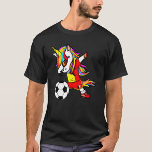 T-shirt Dabbing Unicorn Belgique Football Belge Drapeau So