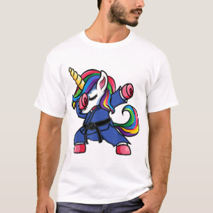 T-shirt Dabbing Unicorn Brésilien Jiu Jitsu Maman Tee BJJ 