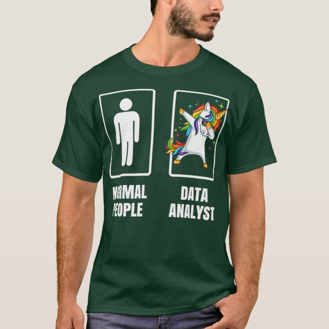 T-shirt Dabbing Unicorn Data Analyst Data Scientist (Devant)
