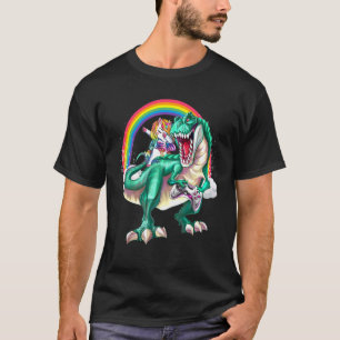T-shirt Dabbing Unicorn Dinosaur contrôleur de jeu Rainbow