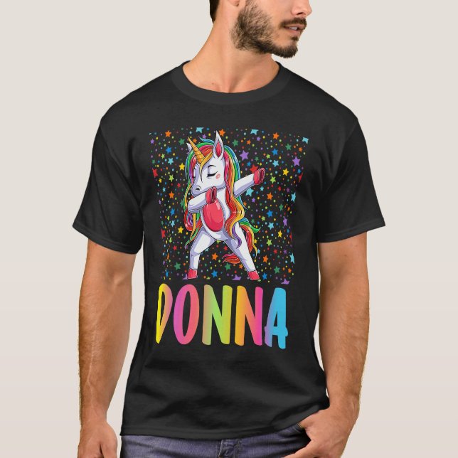 T-shirt Dabbing Unicorn Donna (Devant)