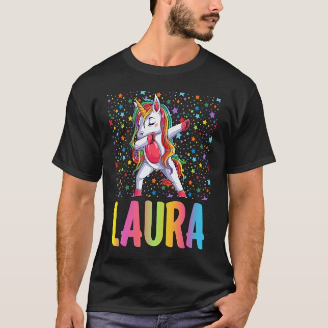 T-shirt Dabbing Unicorn Laura (Devant)