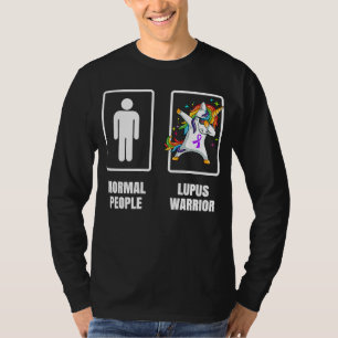 T-shirt Dabbing Unicorn Lupus Guerrier Survivor Sensibilis