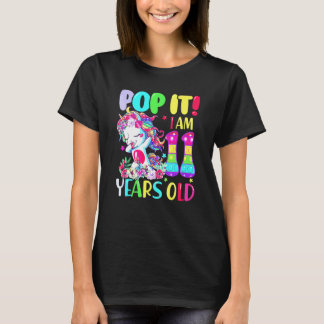 T-shirt Dabbing Unicorn Pop It I Am 11 Years Old Fidget Bi