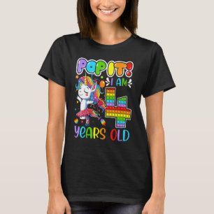 T-shirt Dabbing Unicorn Pop It I'm 4 Years old Fidget 4th