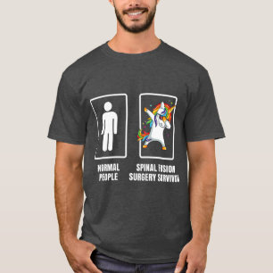 T-shirt Dabbing Unicorn Spinal Fusion Surgery Survivant